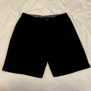 Callaway Golf Pleated Black Shorts 9” Inseam Back Pockets 34” Waist